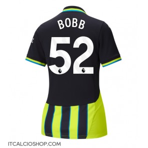 Manchester City Oscar Bobb #52 Seconda Maglia Femmina 2024-25 Manica Corta